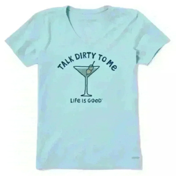 Teal Life is Good Shirt - Picture 1 of 4